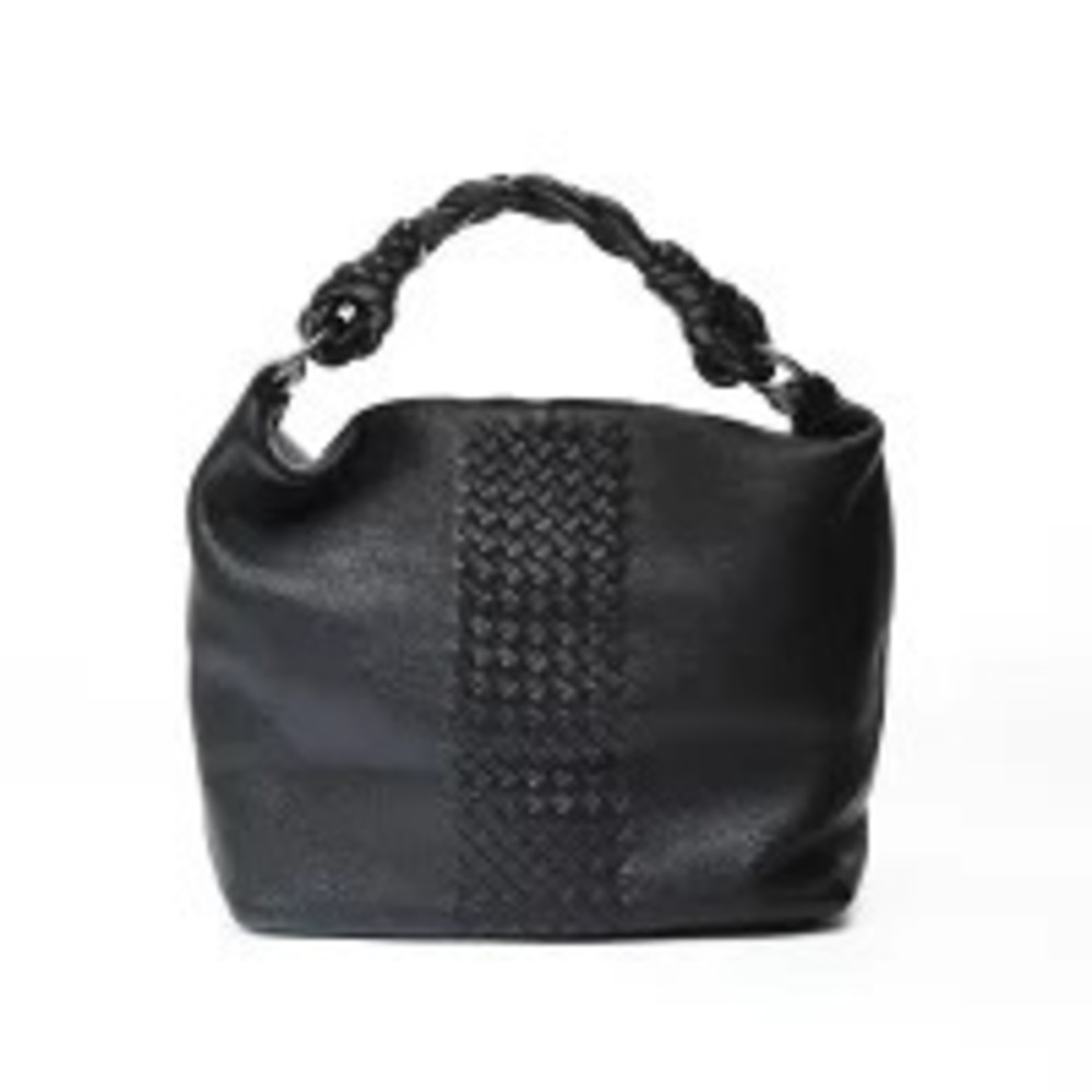 Bottega Veneta Intrecciato Hand Narrow Shoulder Bag Black